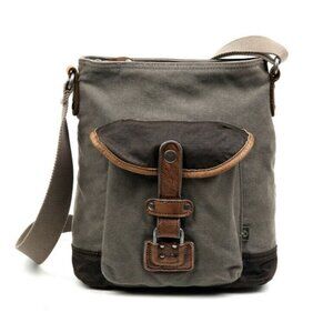TSD Tapa Canvas Crossbody Bag Green And Brown Bag